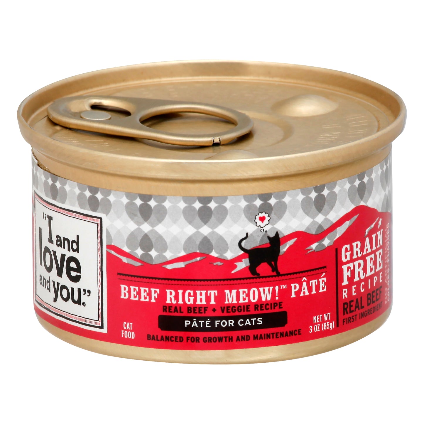I And Love And You Beef Right Meow! Pate Cat Food 3 oz
