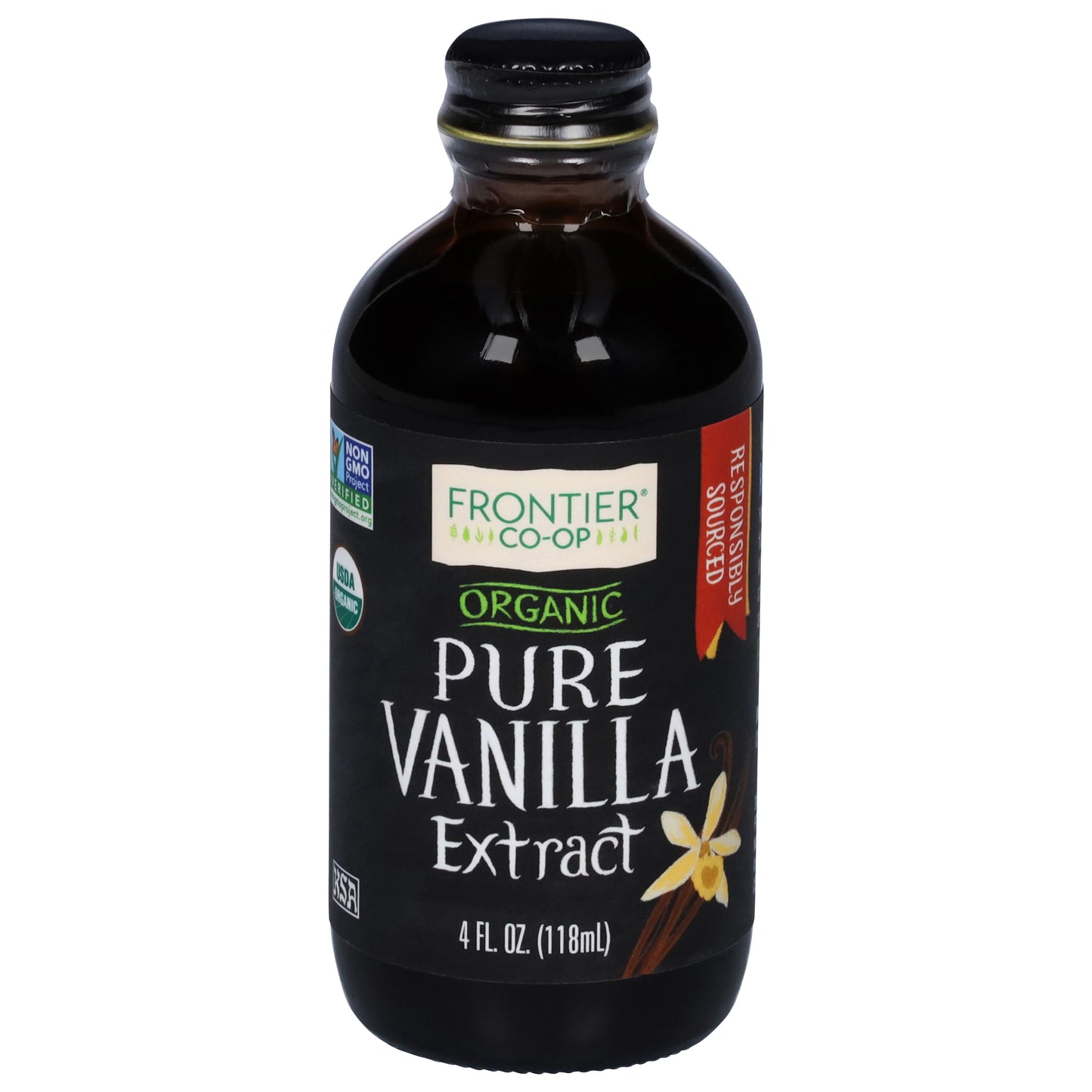 Frontier Co-op Organic Pure Vanilla Extract 4 fl oz
