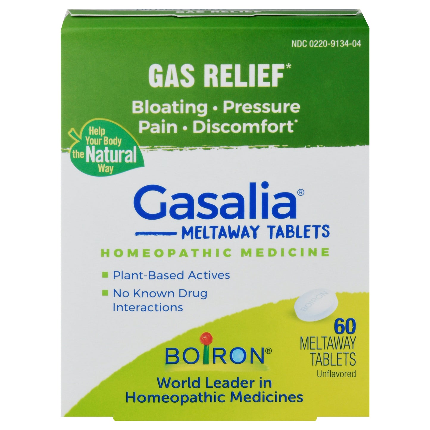 Boiron Gasalia Unflavored Homeopathic Medicine 60 Tablets