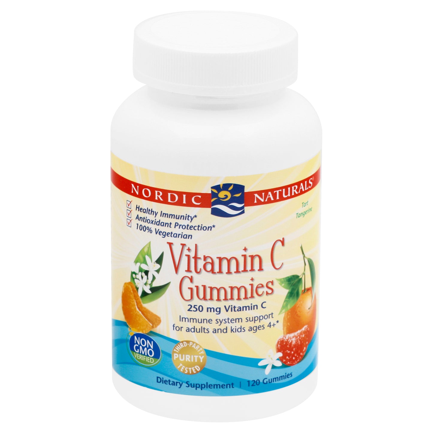 Nordic Naturals 250 mg Gummies Tart Tangerine Vitamin C 120 ea