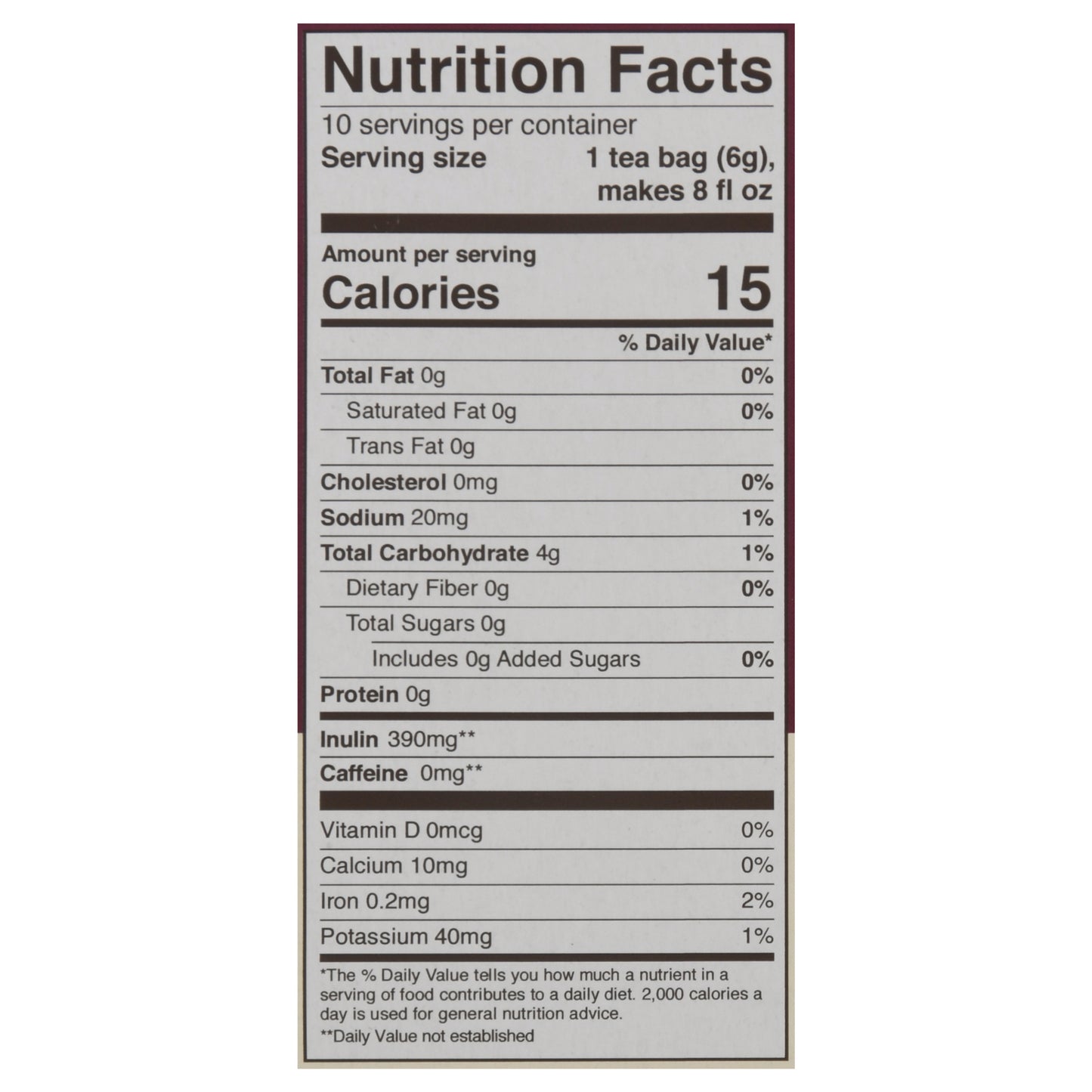 Teeccino Vanilla Nut Herbal Tea Bags 10 ea