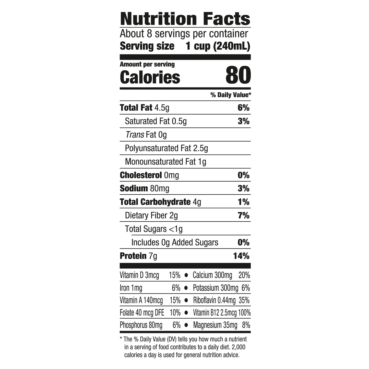 Silk Organic Unsweetened Soy Milk, Half Gallon