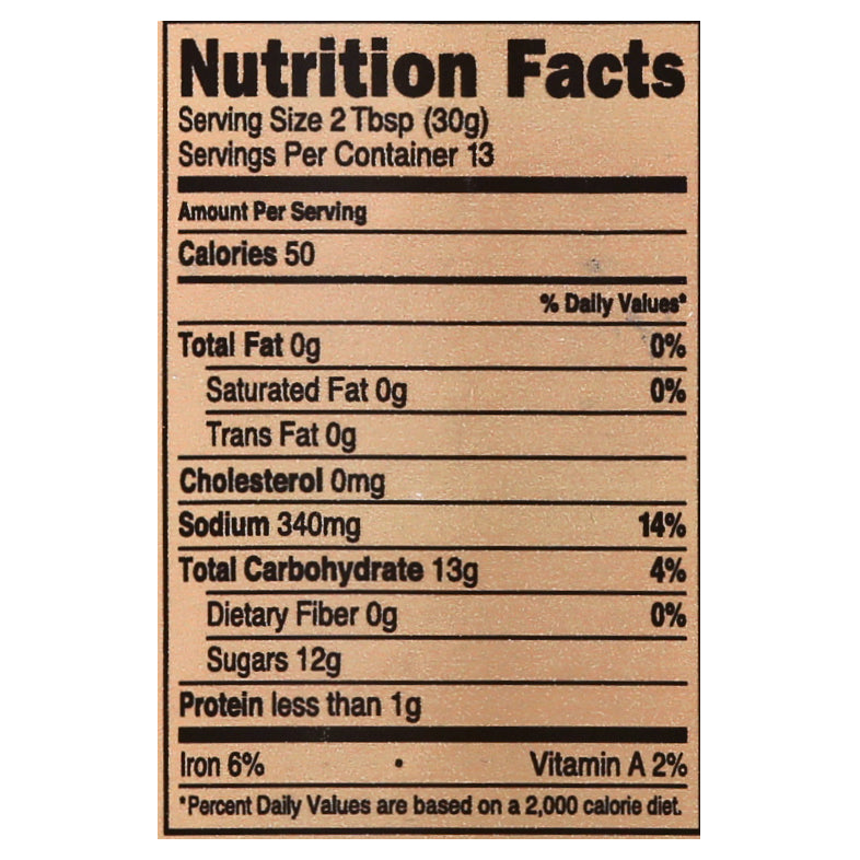 Triple Crown Organic Classic BBQ Sauce 14 oz