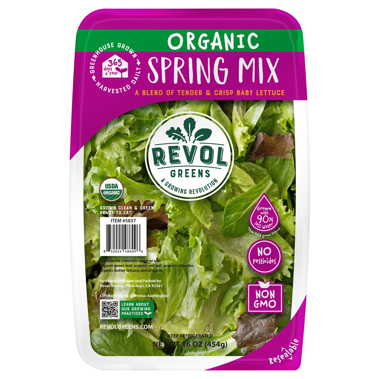 Revol Greens Organic Spring Mix, 16oz