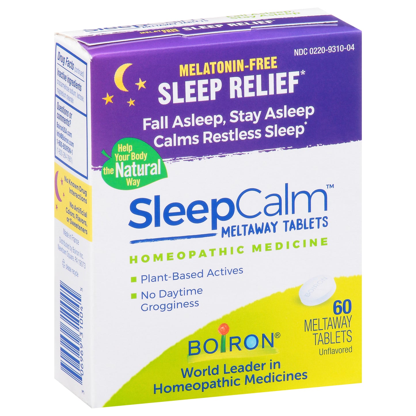 Boiron Sleep Calm Unflavored Sleep Relief 60 Meltaway Tablets