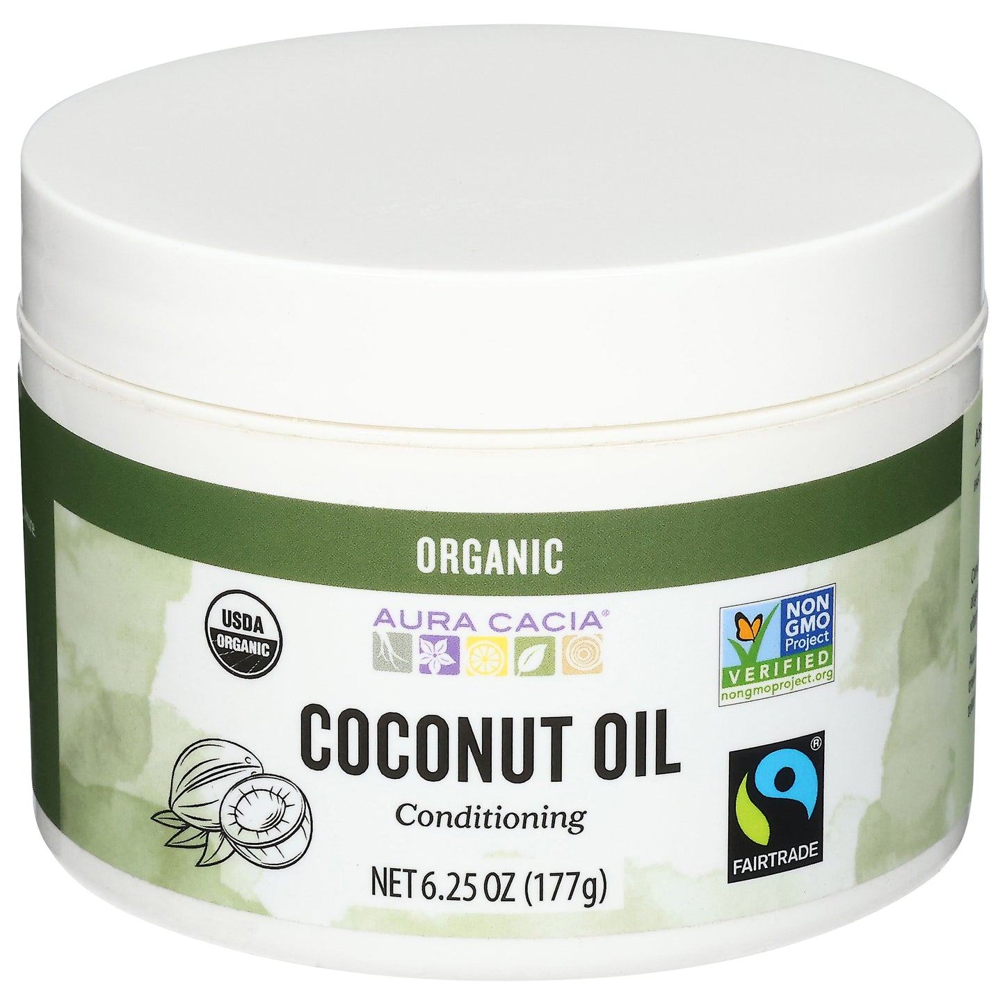 Aura Cacia Organic Conditioning Coconut Oil 6.25 oz