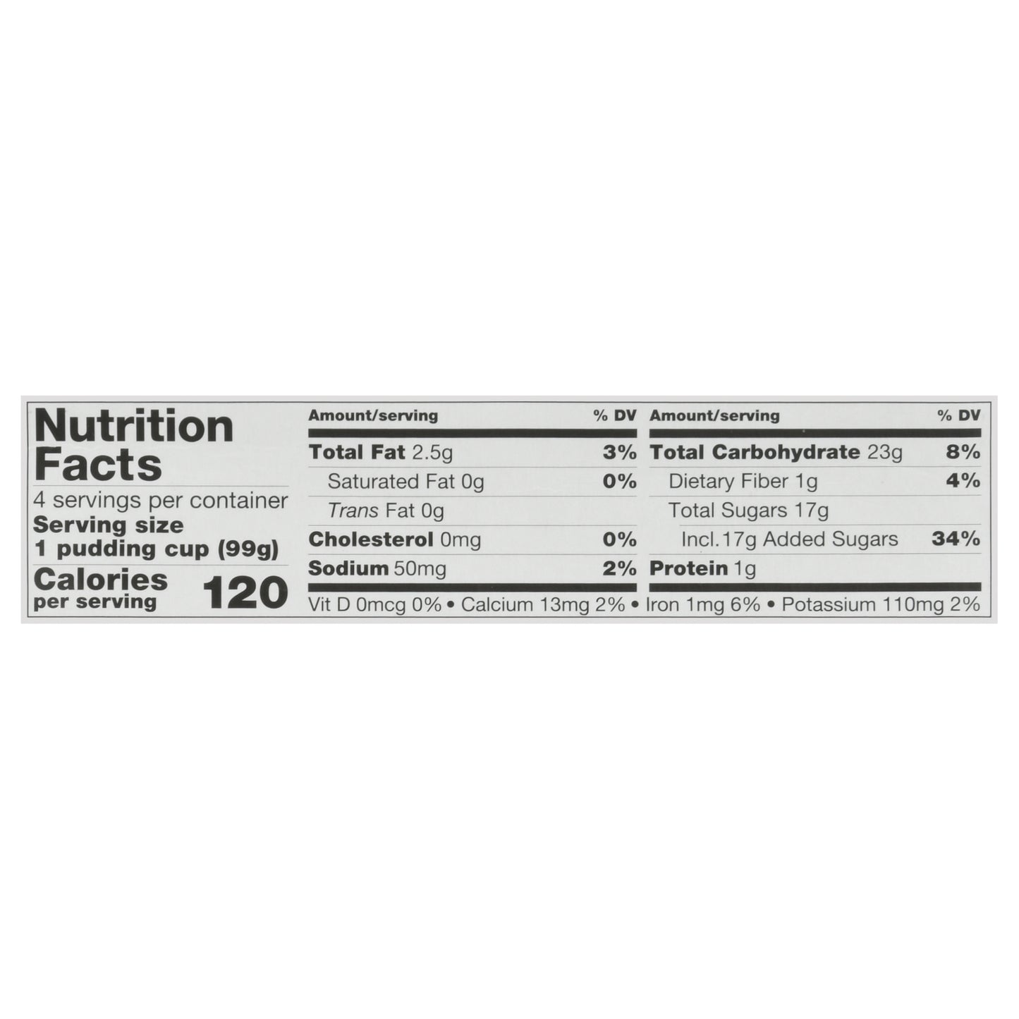 Zen Plant Based Almond Milk Chocolate Pudding Cup/Tub/Bowl 4 ea