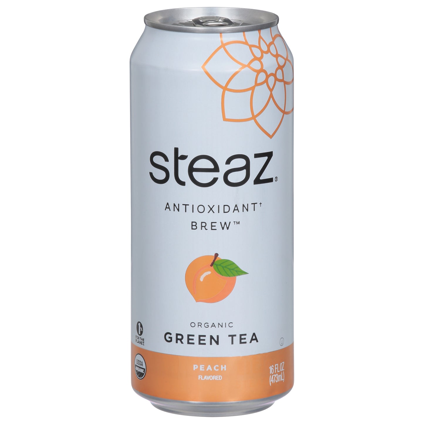 Steaz Organic Peach Flavored Green Tea 16 fl oz