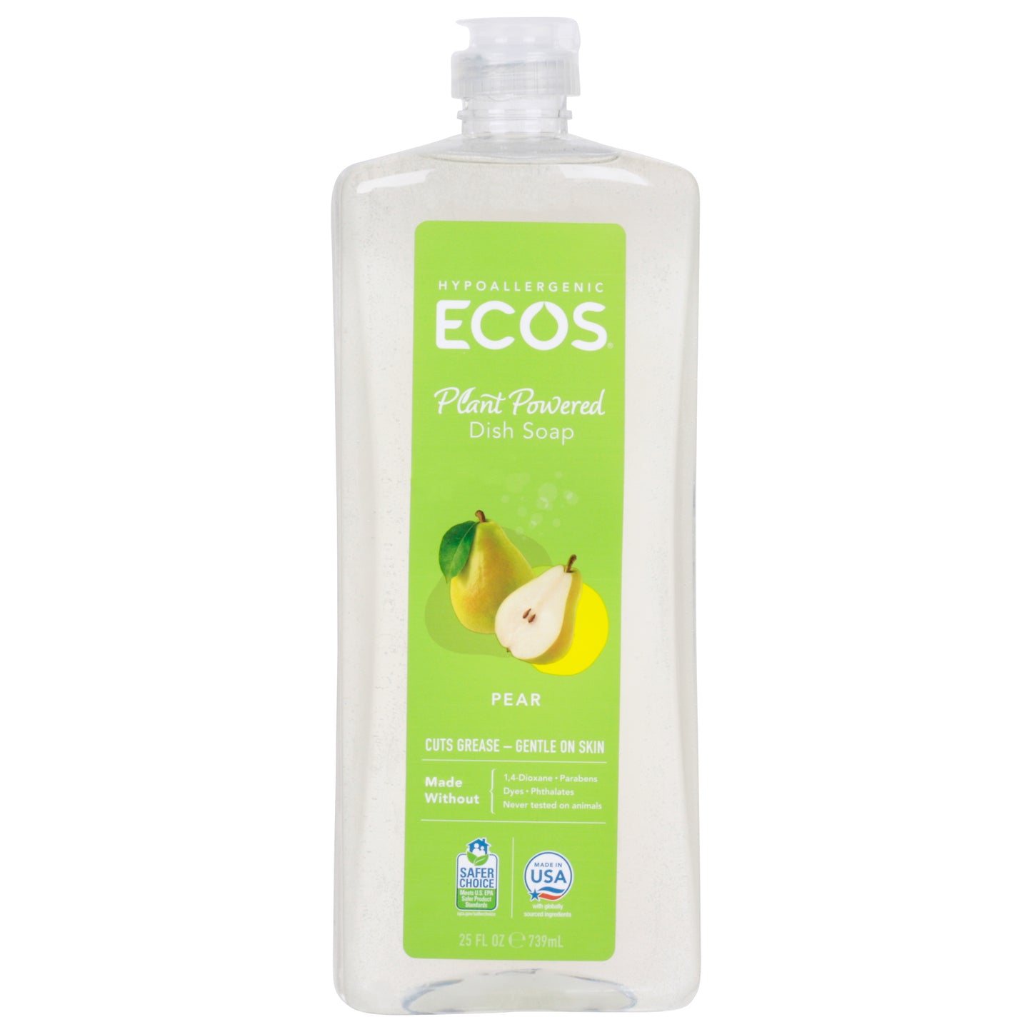 ECOS Plant Powered Hypoallergenic Pear Dish Soap 25 fl oz