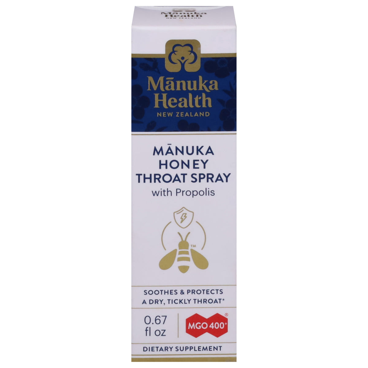 Manuka Health MGO 400+ Manuka Honey Throat Spray with Propolis 0.67 fl oz