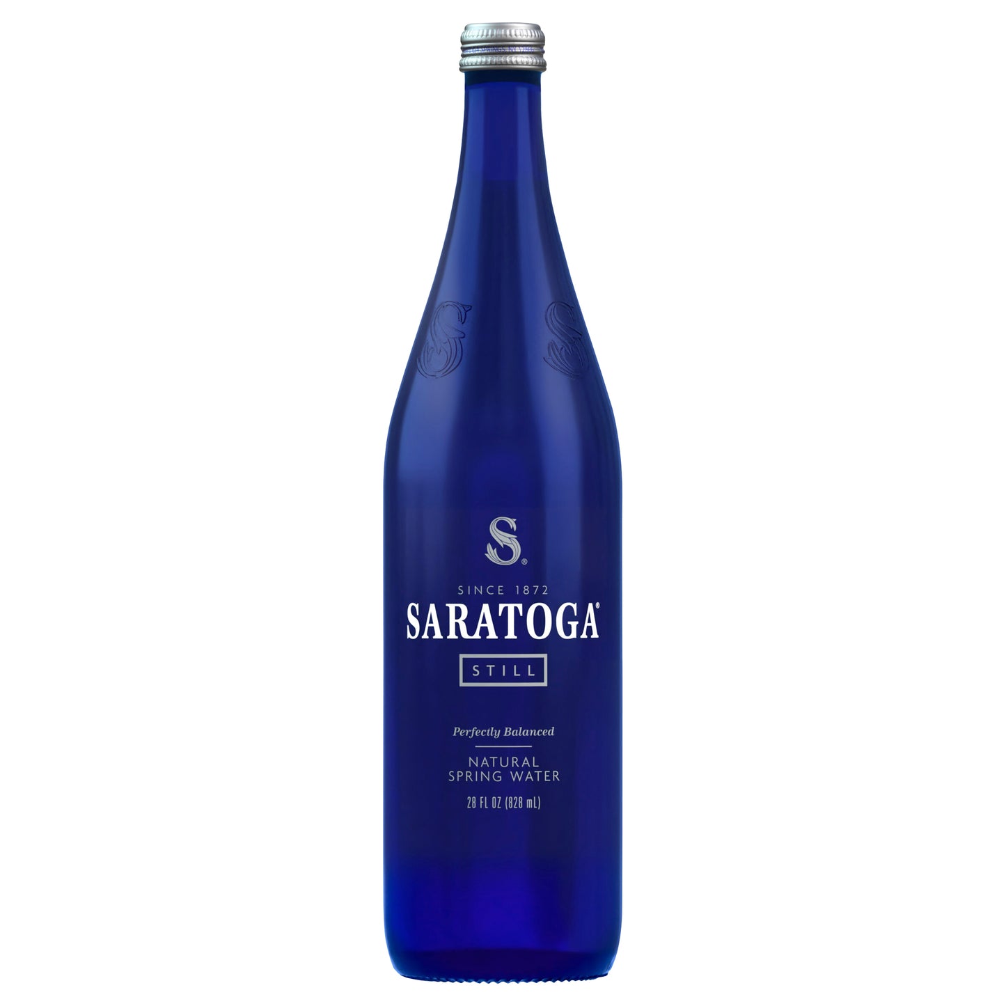 Saratoga Still Spring Water, Glass Water Bottle, 28 Oz
