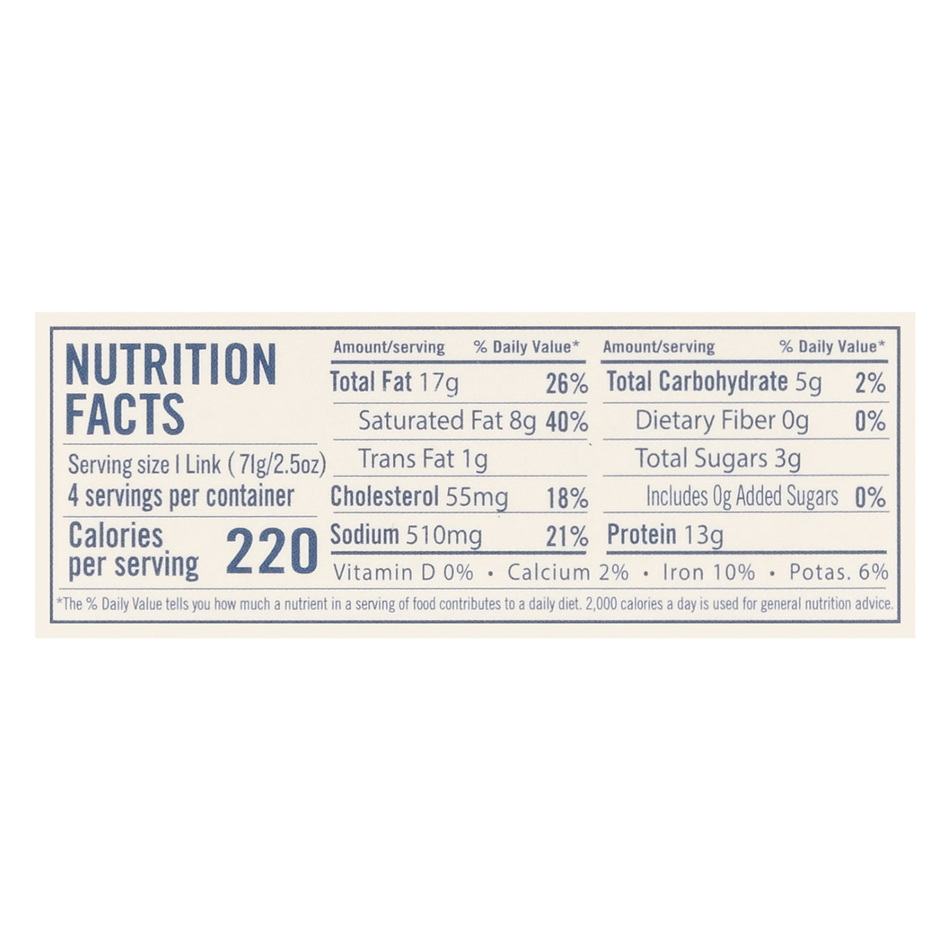 Force of Nature Cherry + Chipotle Venison and Beef Sausage 10 oz