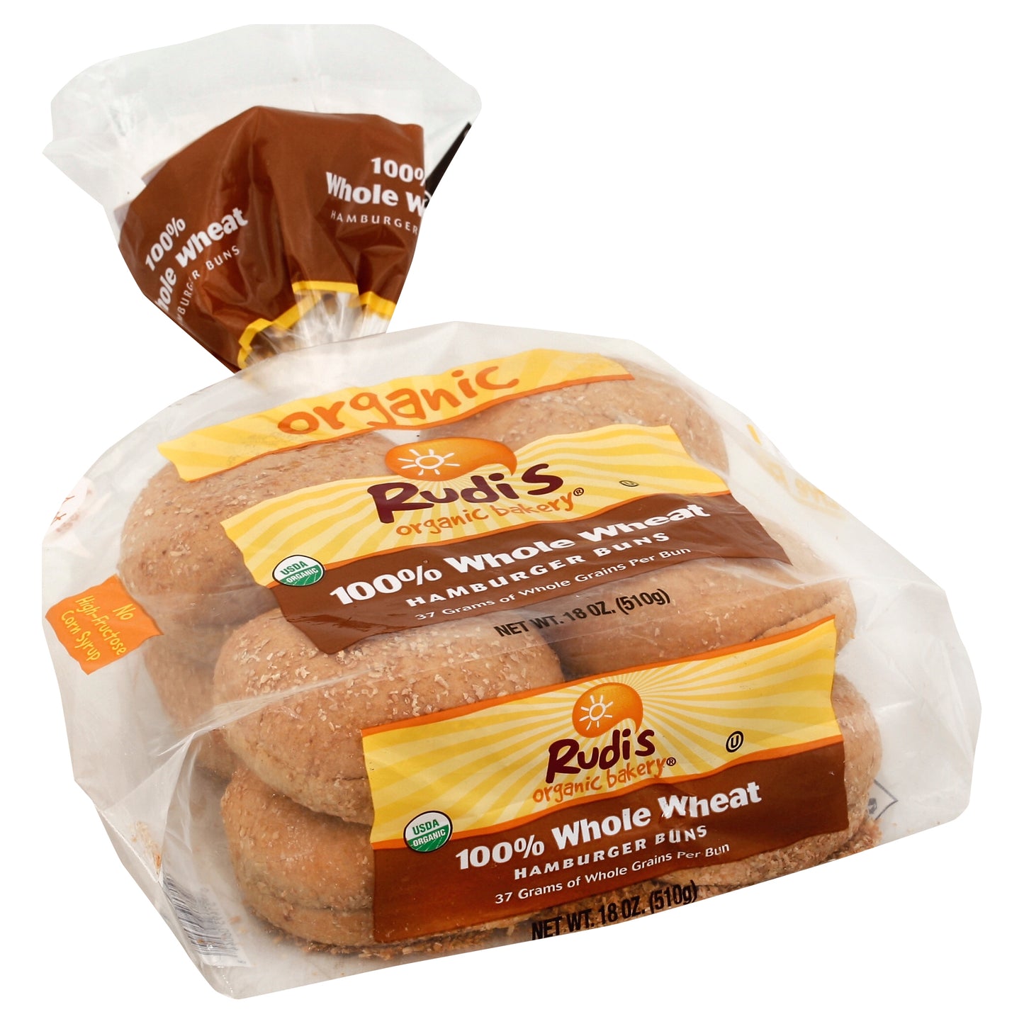 Rudi's Hamburger Buns 18 oz - Whole Wheat