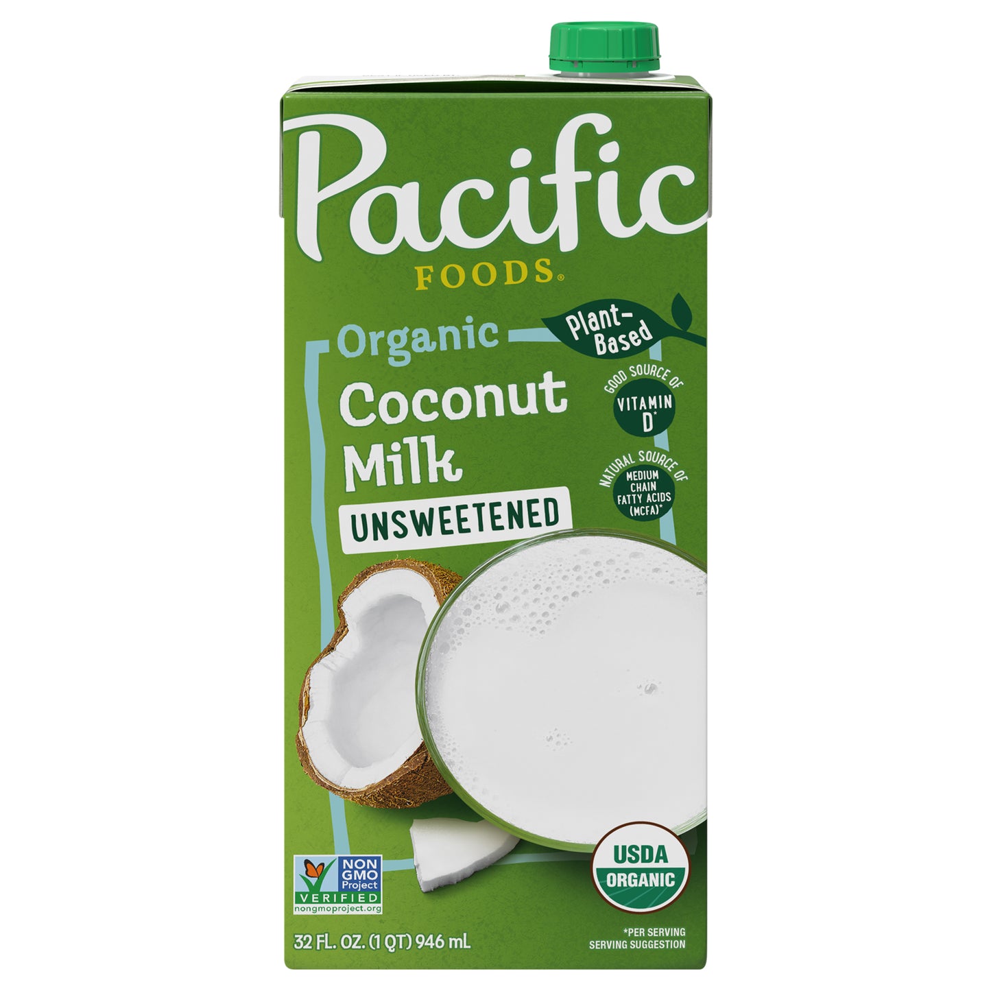 Pacific Foods Organic Unsweetened Plant-Based Coconut Milk 32 fl oz