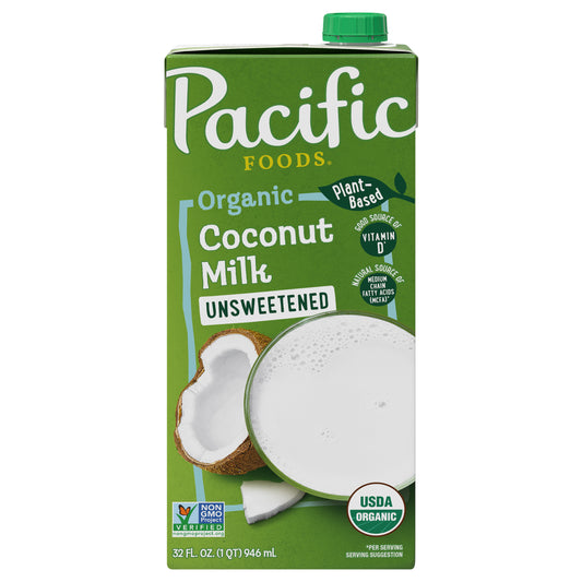 Pacific Foods Organic Unsweetened Plant-Based Coconut Milk 32 fl oz
