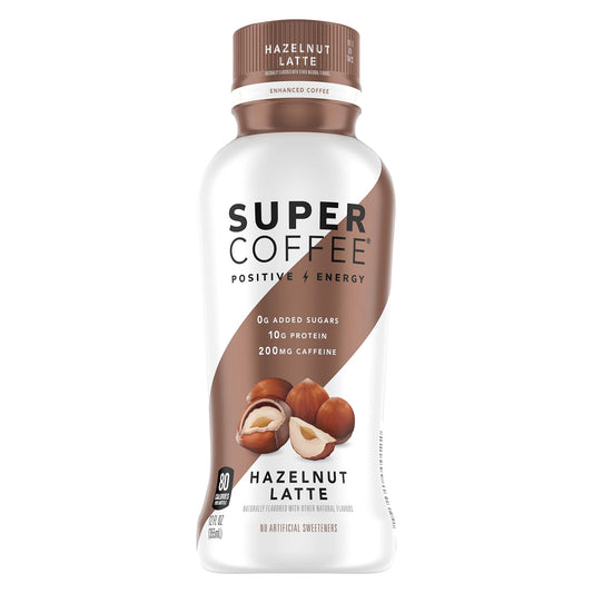Super Coffee Positive Energy Enhanced Hazelnut Latte Coffee 12 fl oz