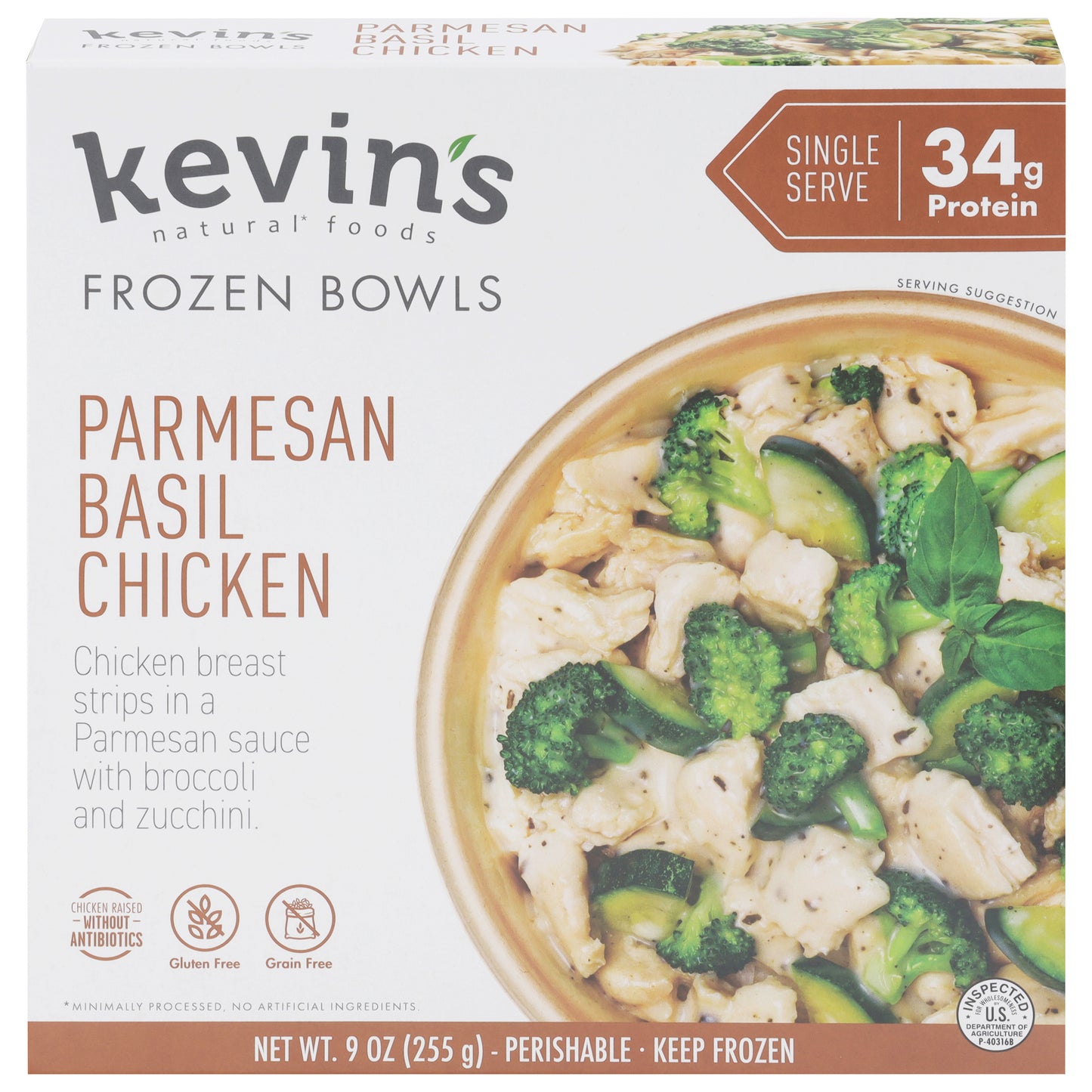 Kevin's Natural Foods Parmesan Basil Chicken 9 oz