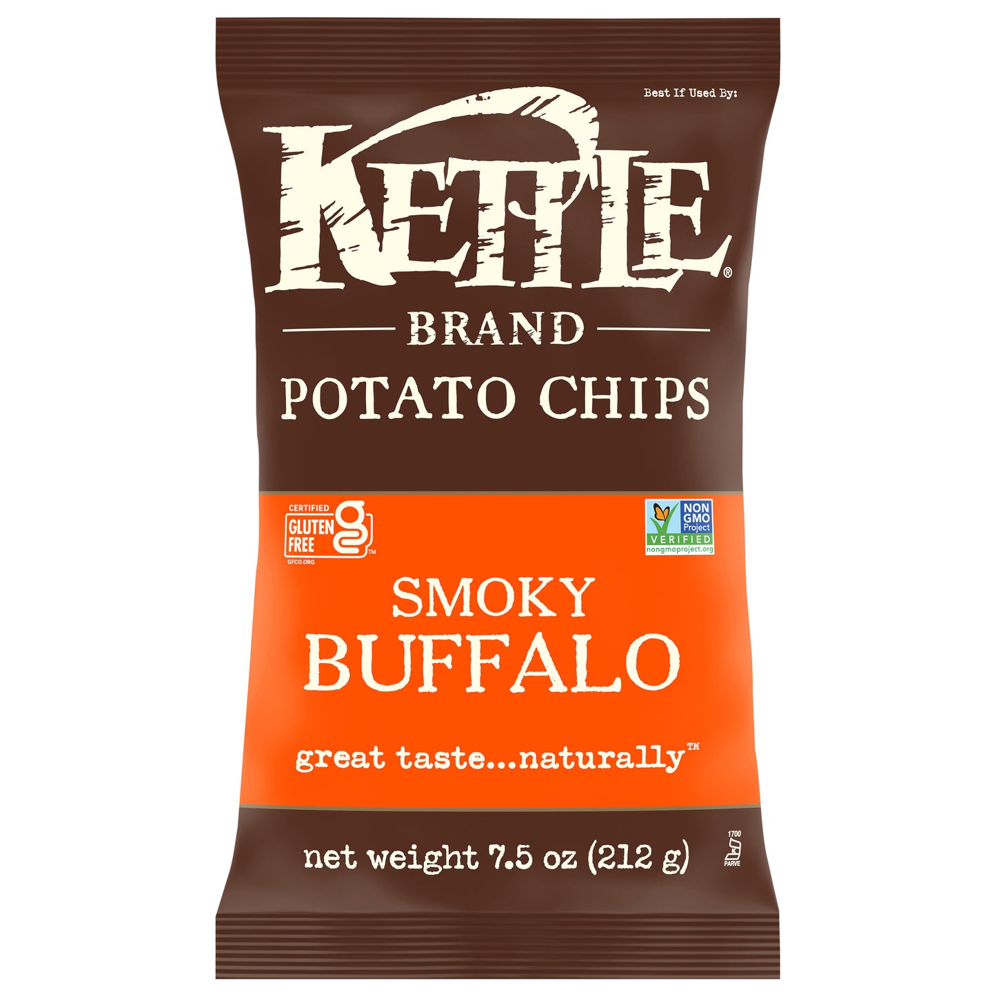 Kettle Brand® Smoky Buffalo Potato Chips, 7.5 Oz Bag