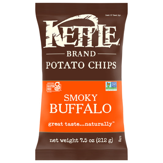 Kettle Brand® Smoky Buffalo Potato Chips, 7.5 Oz Bag