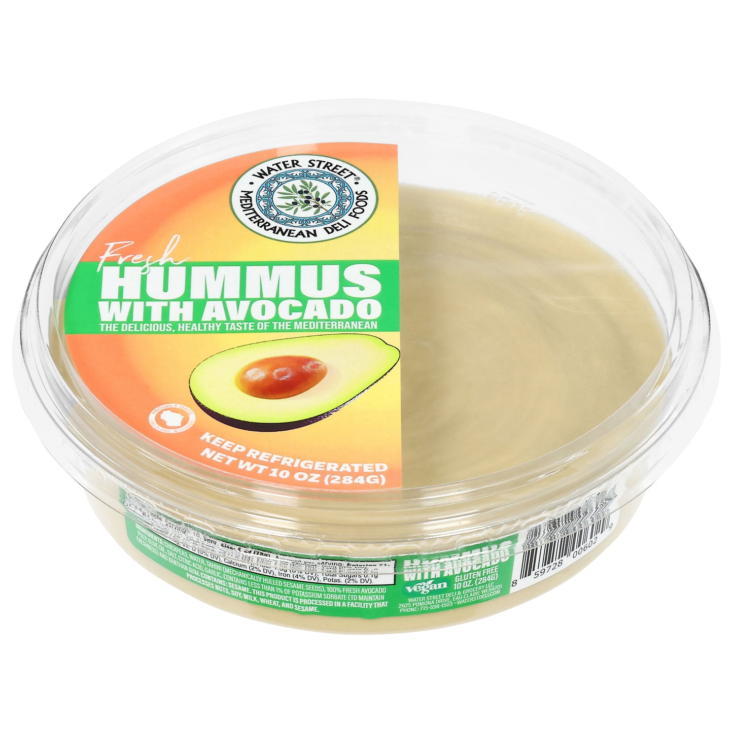 Water Street Deli Fresh Hummus with Avocado 10 oz