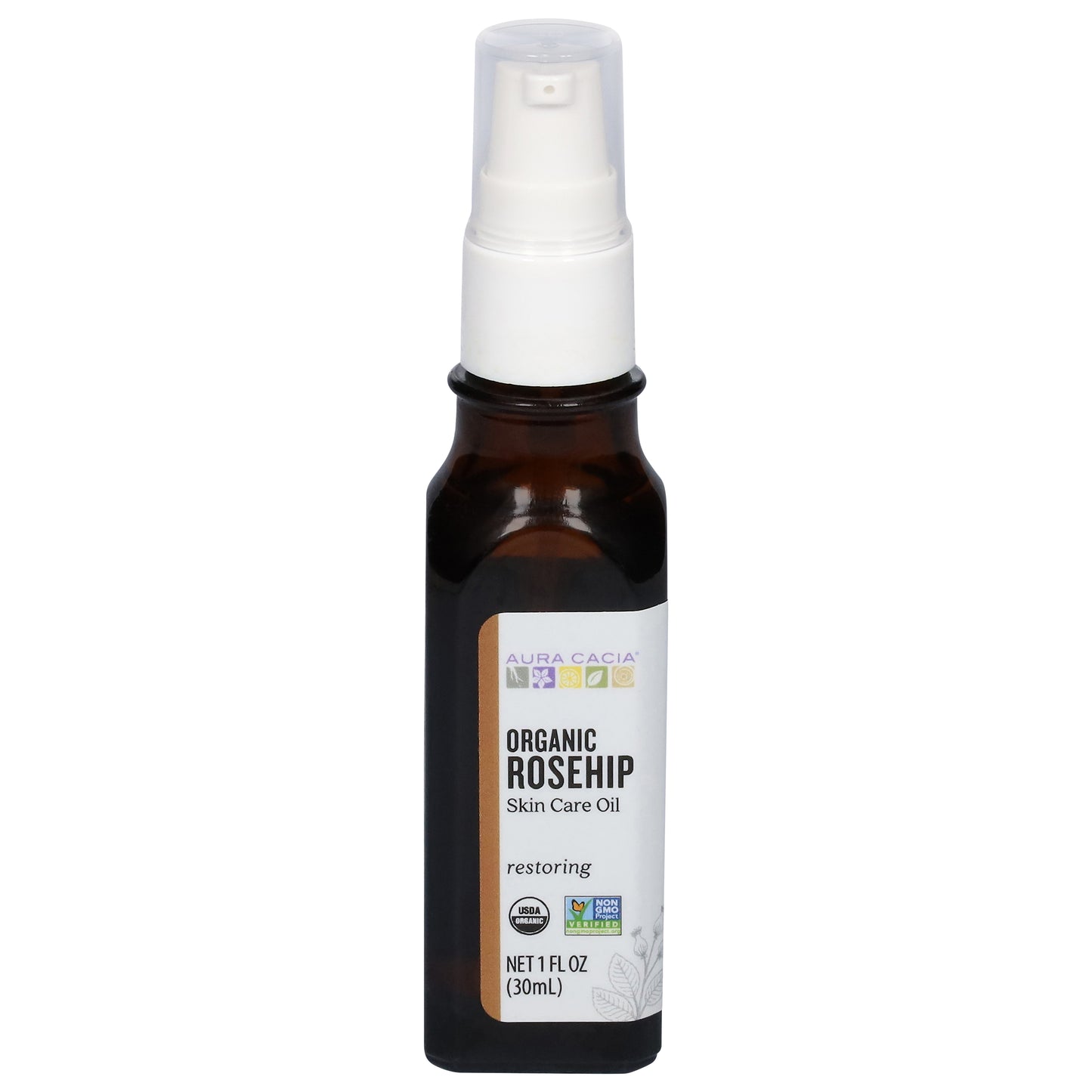 Aura Cacia Organic Rosehip Skin Care Oil 1 fl oz