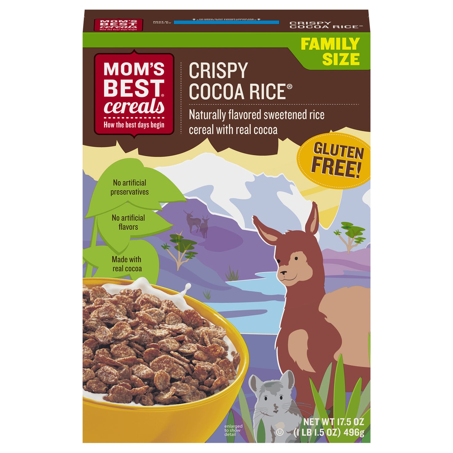 Mom's Best Crispy Cocoa Rice Cereal Family Size 17.5 oz