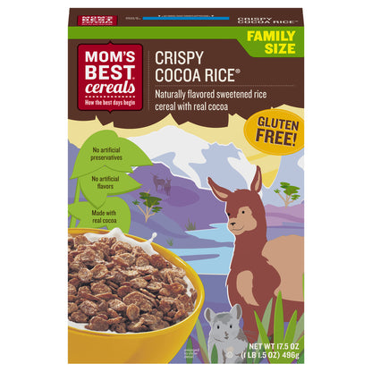 Mom's Best Crispy Cocoa Rice Cereal Family Size 17.5 oz