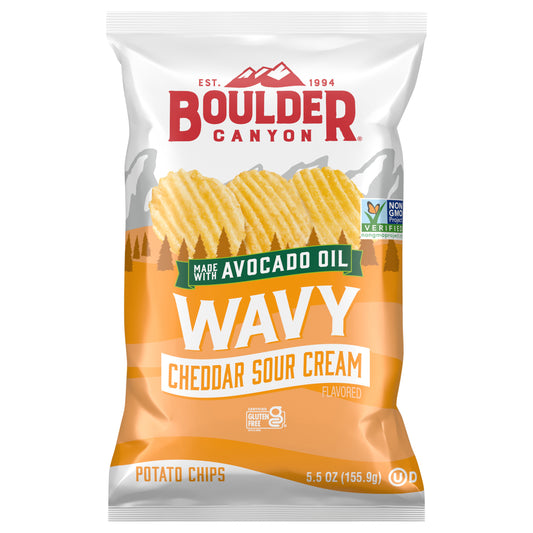 5.5 oz Boulder Canyon Wavy Cheddar Sour Cream Chip