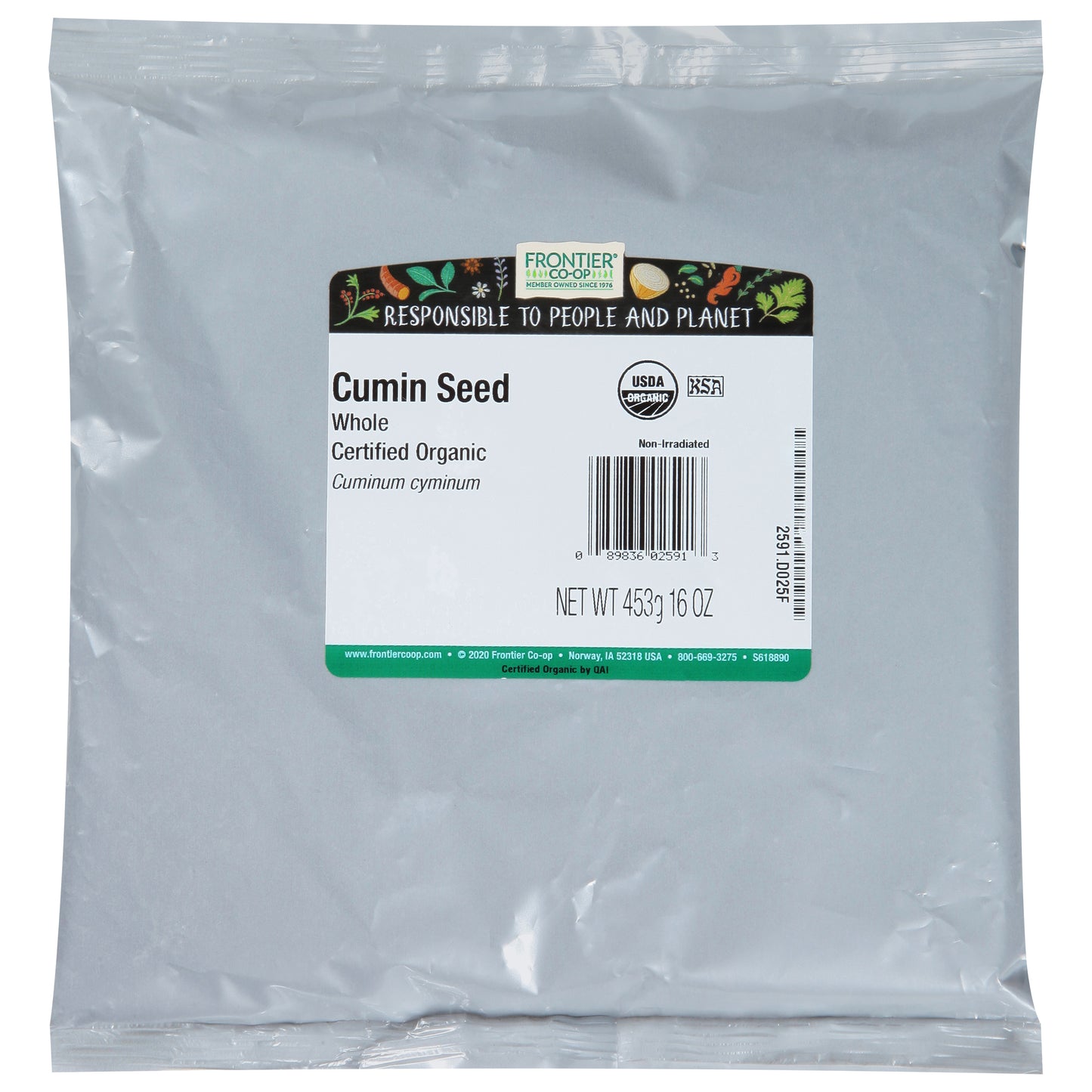 Frontier Co-op Whole Cumin Seed 16 oz