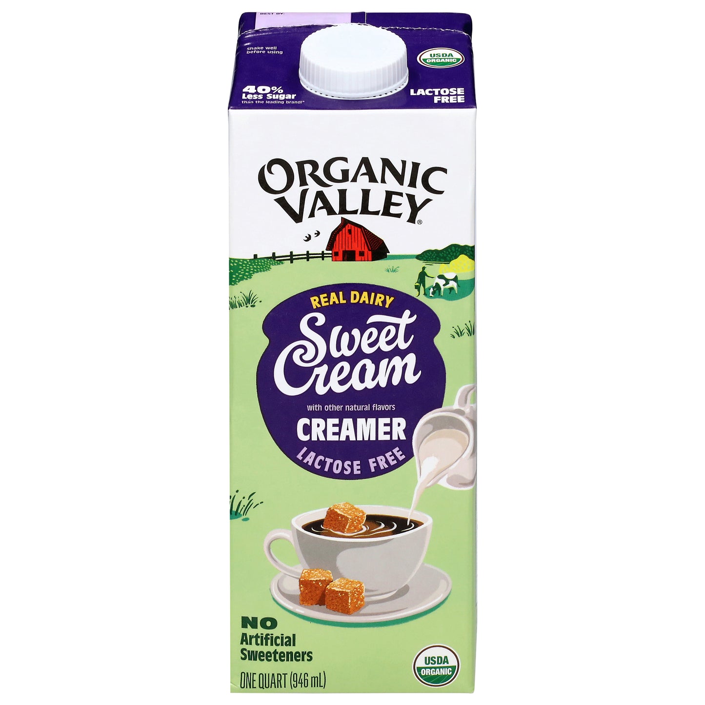 Organic Valley Lactose Free Sweet Cream Creamer 1 qt