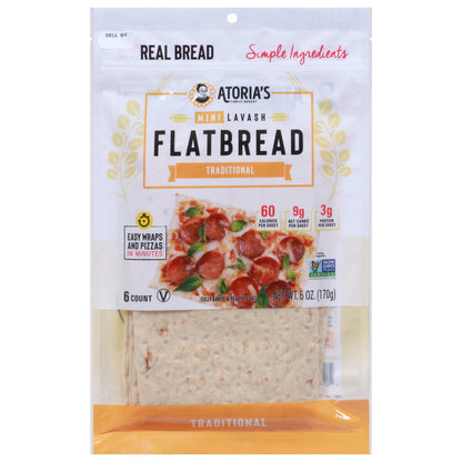 Atoria's Family Bakery Traditional Lavash Flat Bread Mini 6 ea