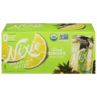 Nixie Lime Ginger Sparkling Water 8 - 12 fl oz Cans