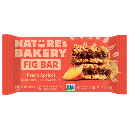 Nature's Bakery Peach Apricot Whole Wheat Fig Bar, Snack Bar, 1 Each