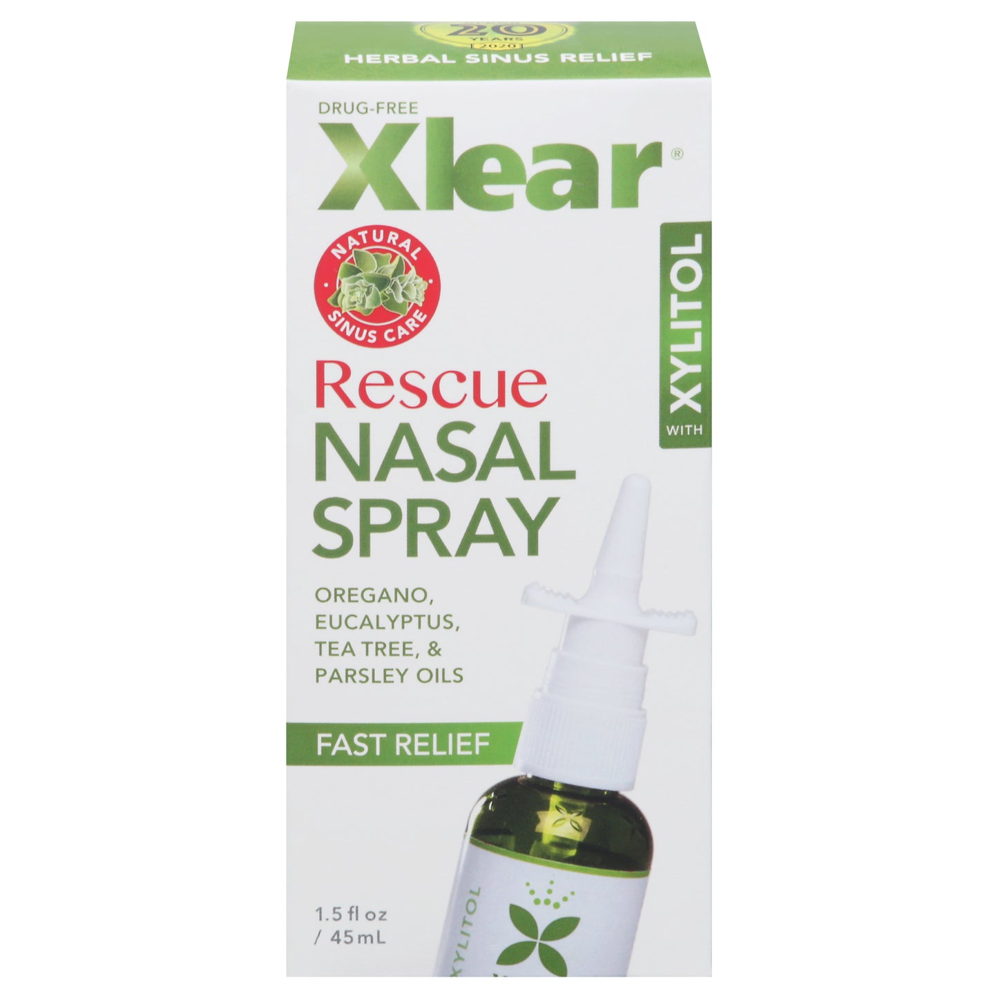 Xlear Rescue Fast Relief Nasal Spray with Xylitol 1.5 fl oz