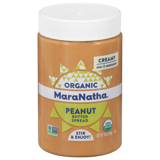 MaraNatha Organic Peanut Butter Spread 16 oz