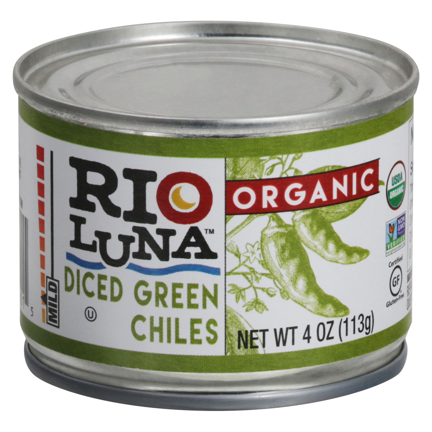 Rio Luna Mild Diced Organic Green Chiles 4 oz