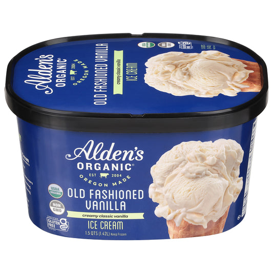 Alden's Organic Old Fashioned Vanilla Ice Cream 1.5 qt