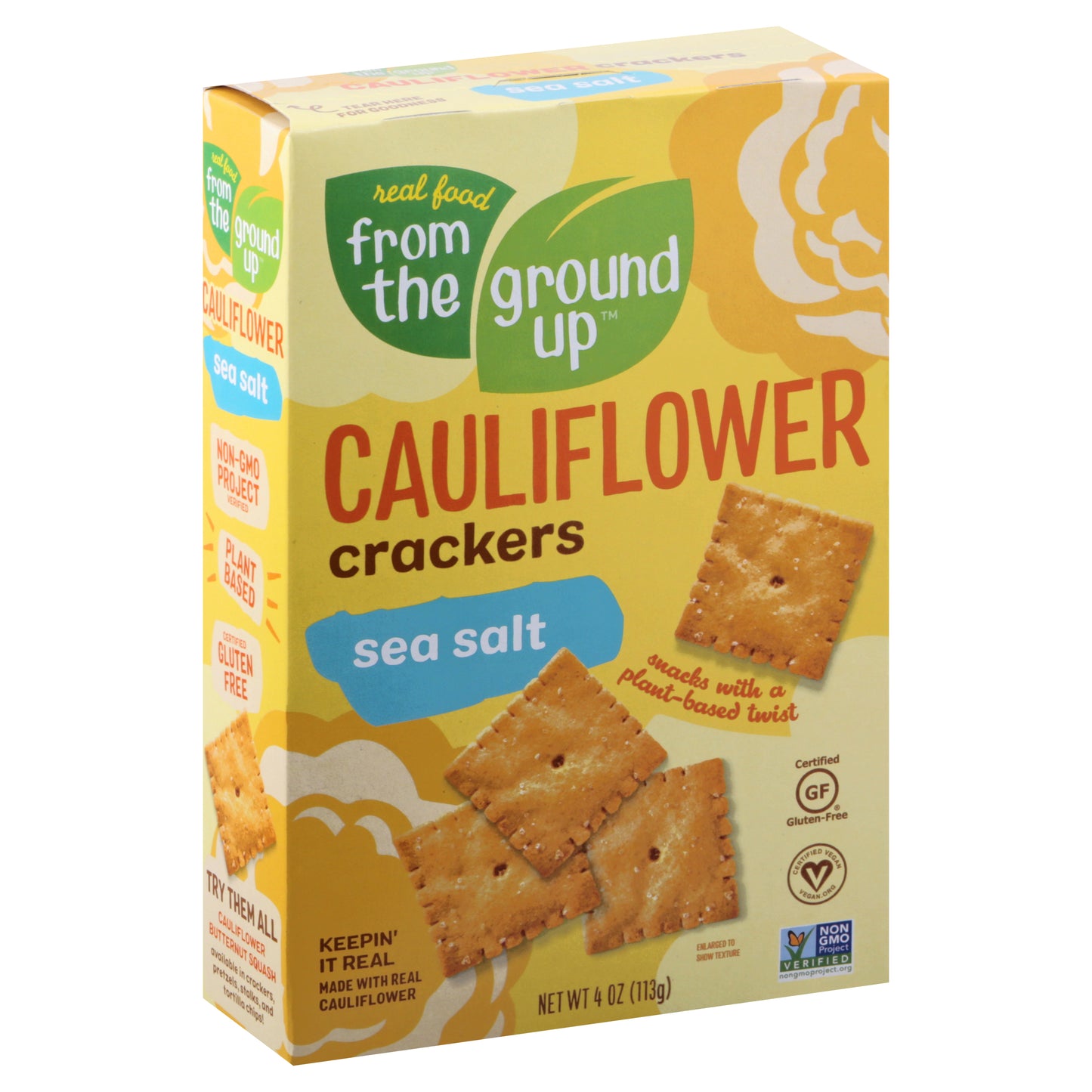 From the Ground Up Sea Salt Cauliflower Crackers 4 oz