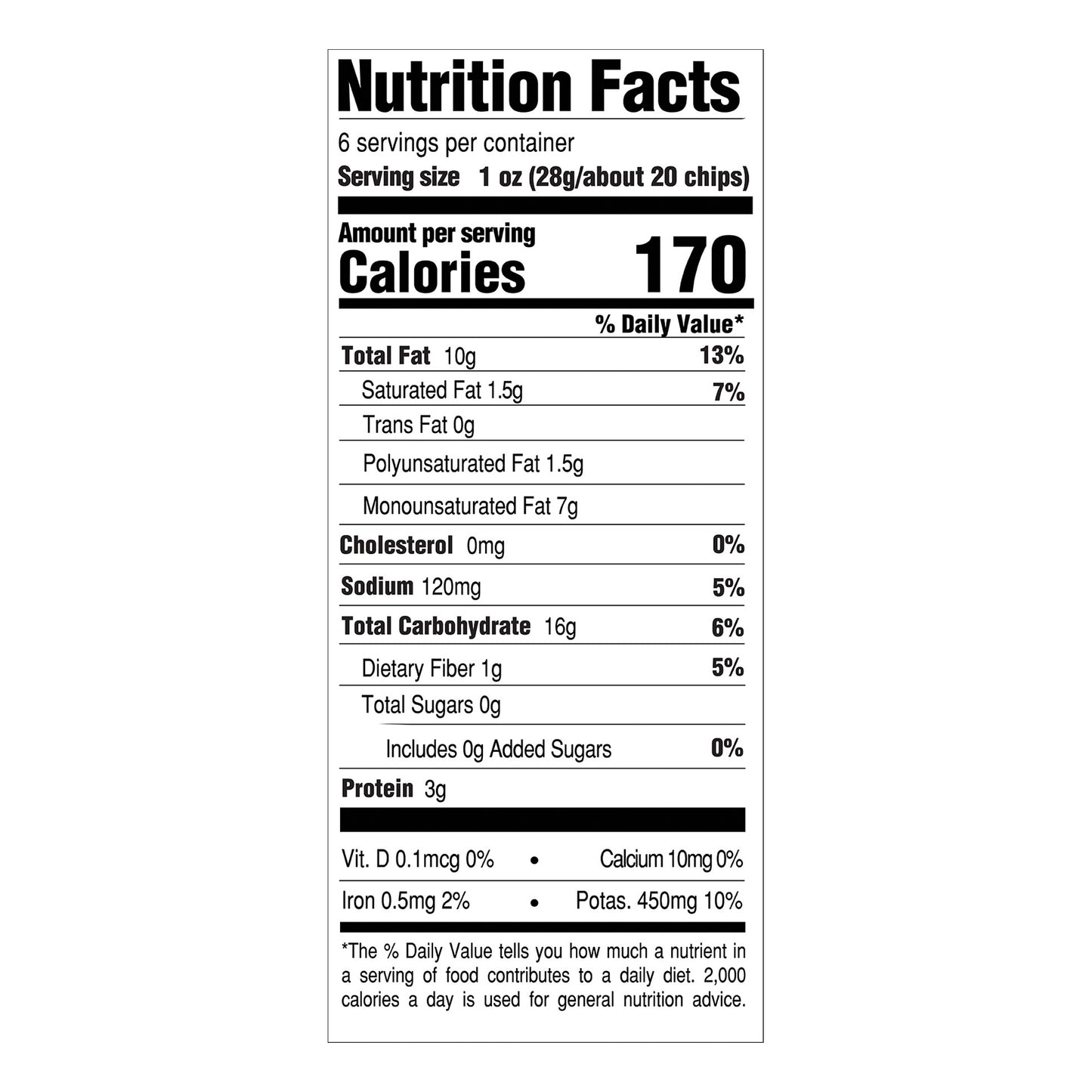 Boulder Canyon Sea Salt Thin & Crispy Potato Chips 6 oz