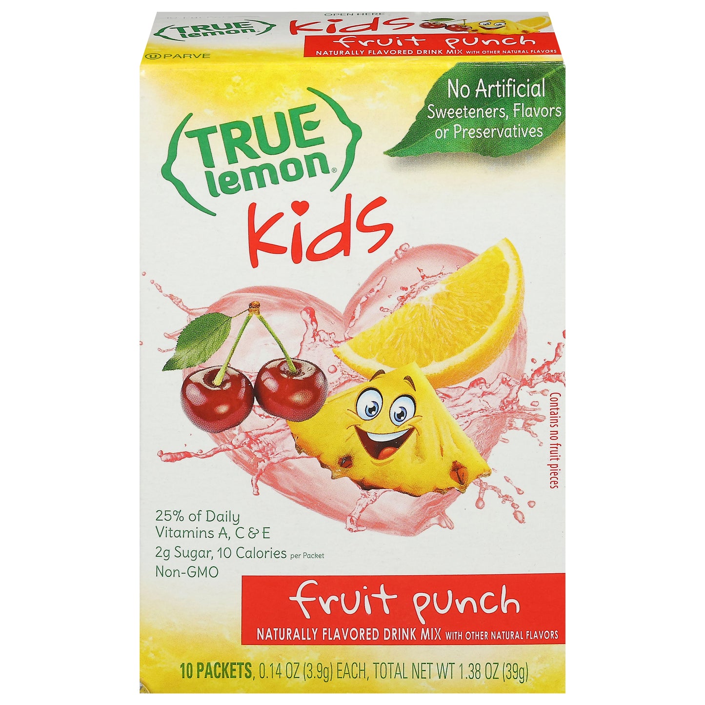 True Lemon Kids Fruit Punch Drink Mix 10 - 0.14 oz Packets