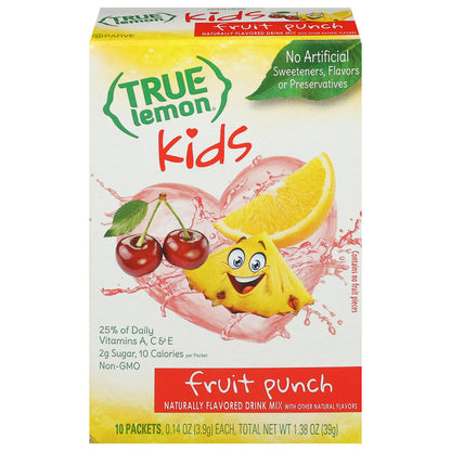True Lemon Kids Fruit Punch Drink Mix 10 - 0.14 oz Packets