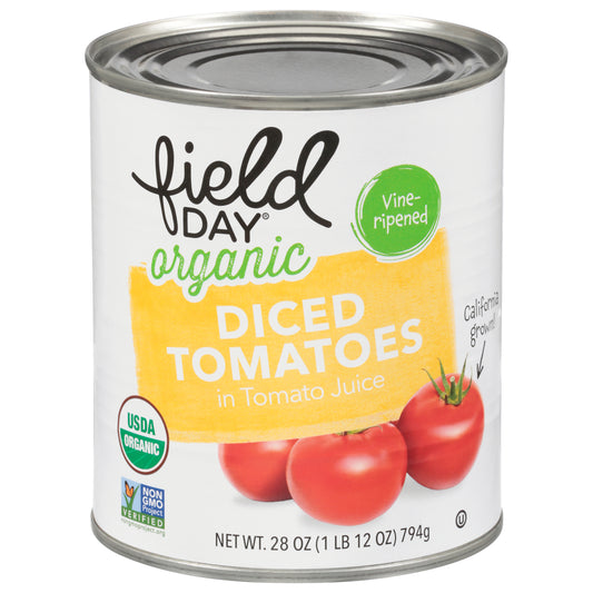 Field Day Diced Organic Tomatoes in Tomato Juice 28 oz