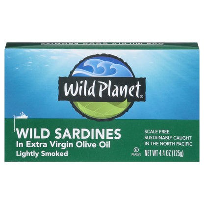 Wild Planet Lightly Smoked in Extra Virgin Olive Oil Wild Sardines 4.4 oz