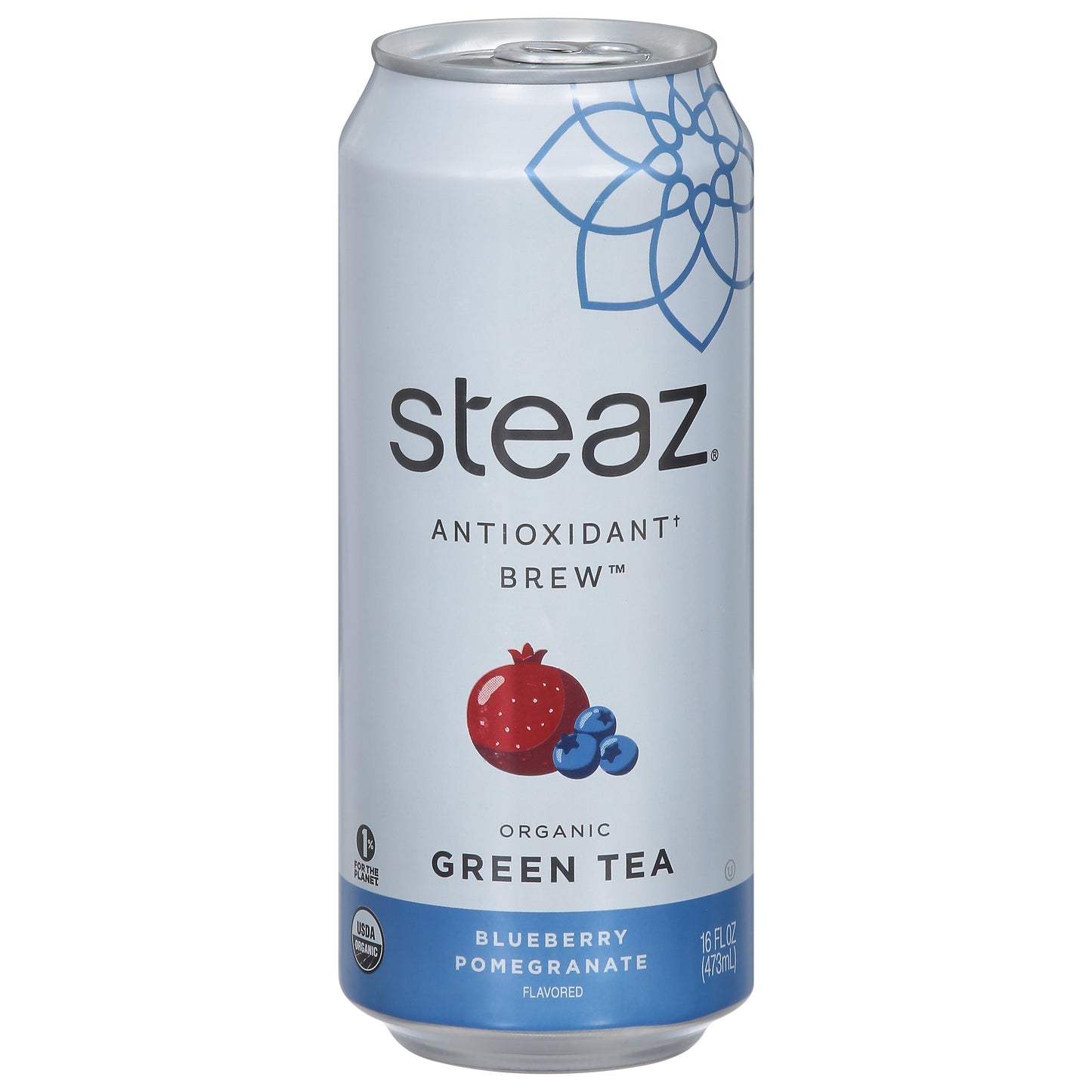 Steaz Organic Blueberry Pomegranate Flavored Green Tea 16 fl oz