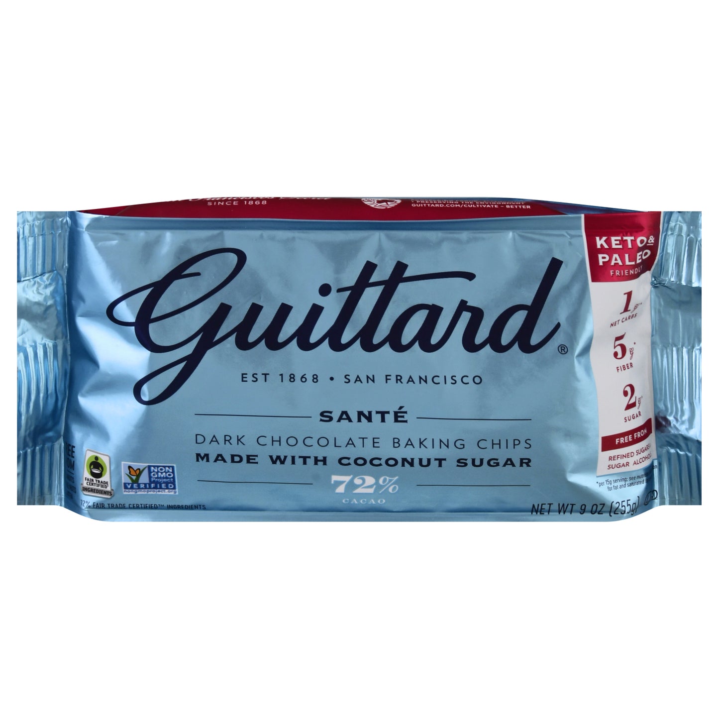 Guittard 72% Cacao Dark Chocolate Baking Chips 9 oz