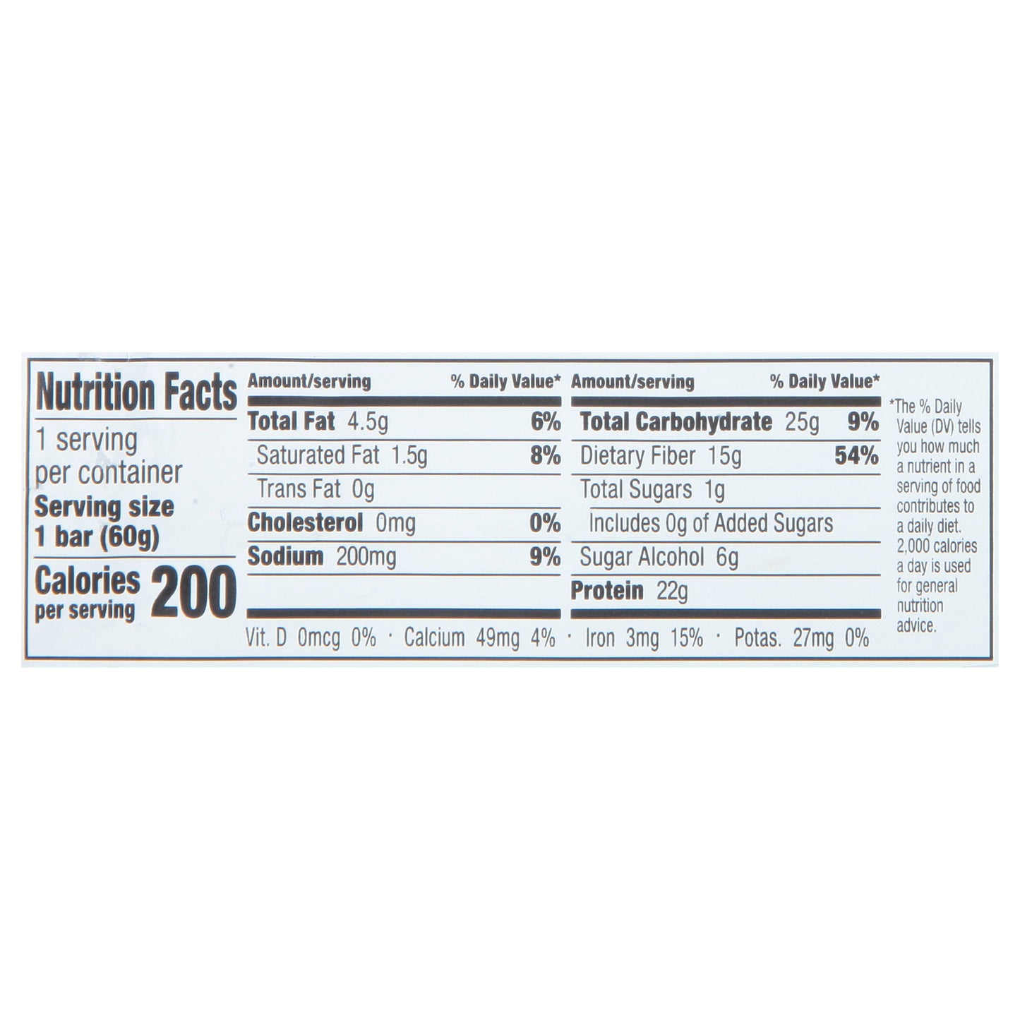 No Cow Cookies 'N Cream Protein Bar 2.12 oz