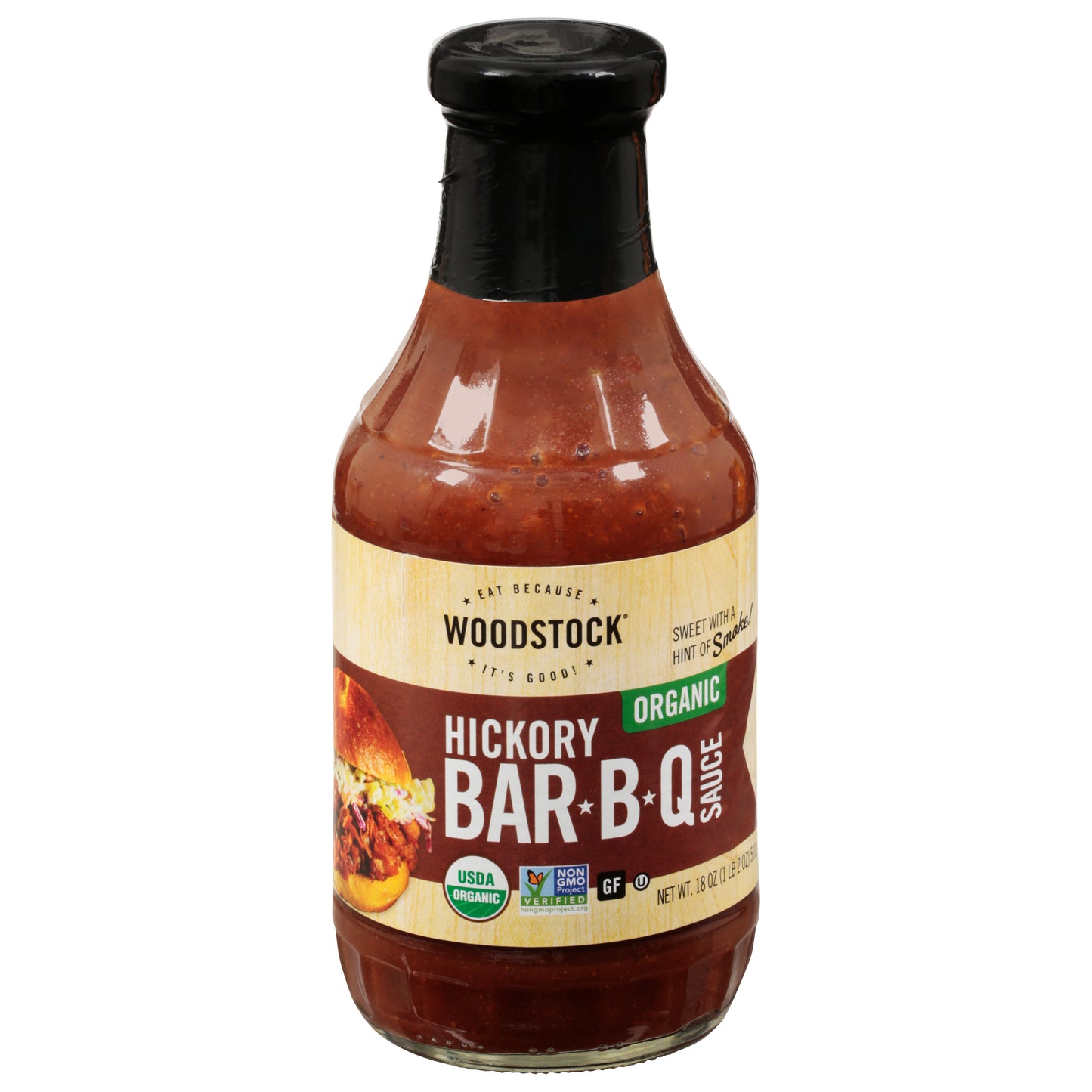 Woodstock Organic Hickory Bar-B-Q Sauce 18 oz