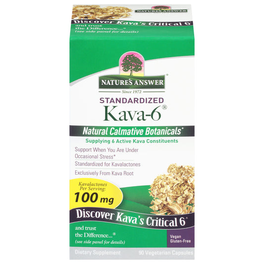 Nature's Answer 100 mg Standardized Kava-6 90 Capsules