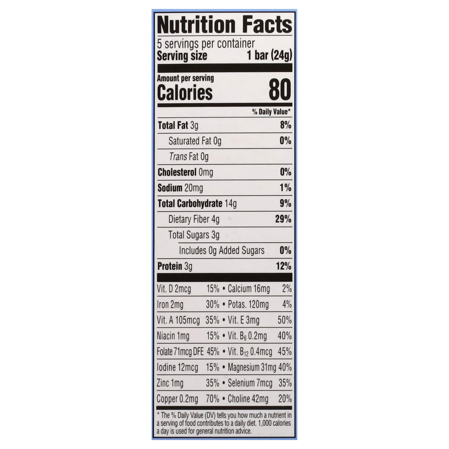Cerebelly Sweet Potato Blueberry Banana Smart Bars 5 - 0.84 oz Bars