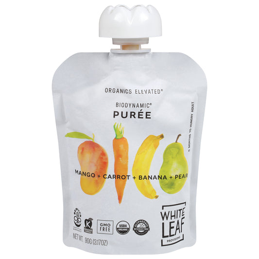 White Leaf Provisions Mango + Carrot + Banana + Pear Baby Food 3.17 oz